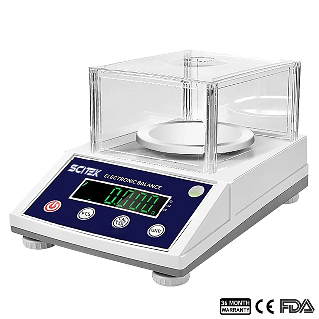 0.001g Electronic Analytical Balance (External Calibration)