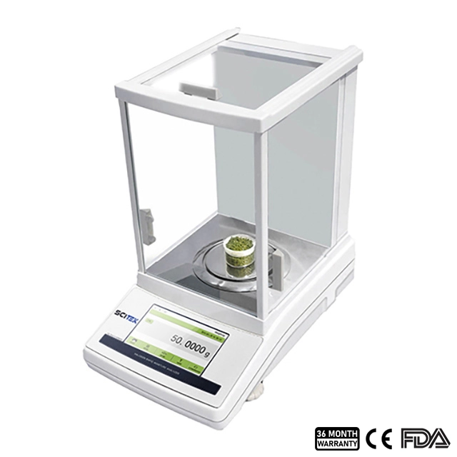 0.0001g Electronic Analytical Balance, Touch Panel, Internal Calibration